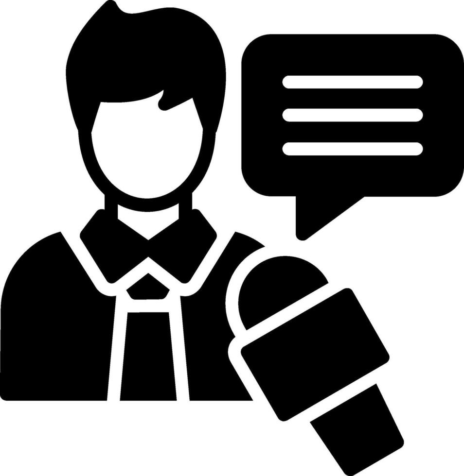 Interview Glyph Icon Design vector