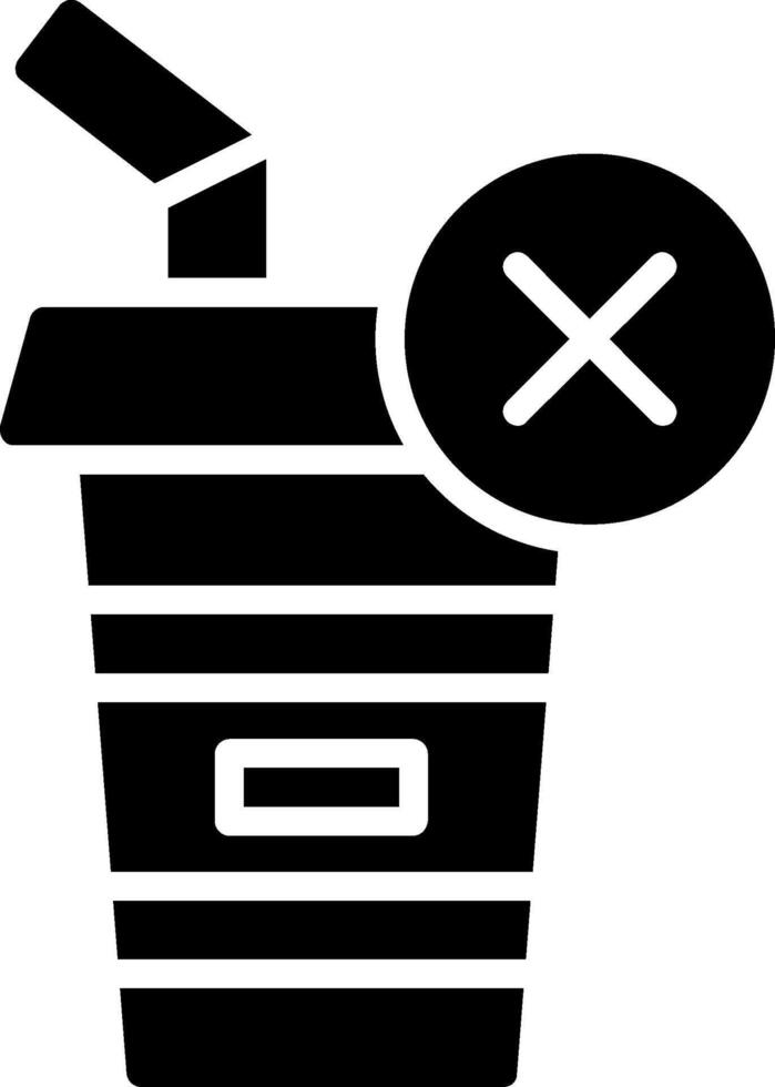 Plastic Cup Glyph Icon Design vector
