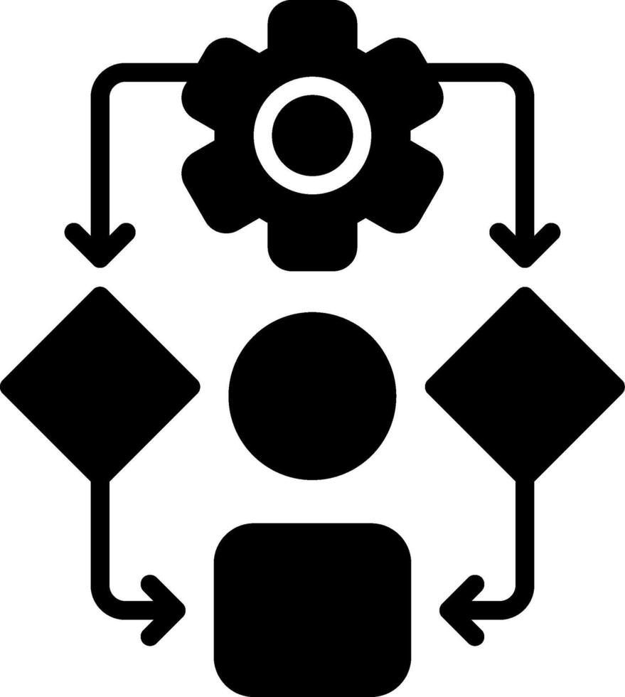 Predictive modeling Glyph Icon Design vector