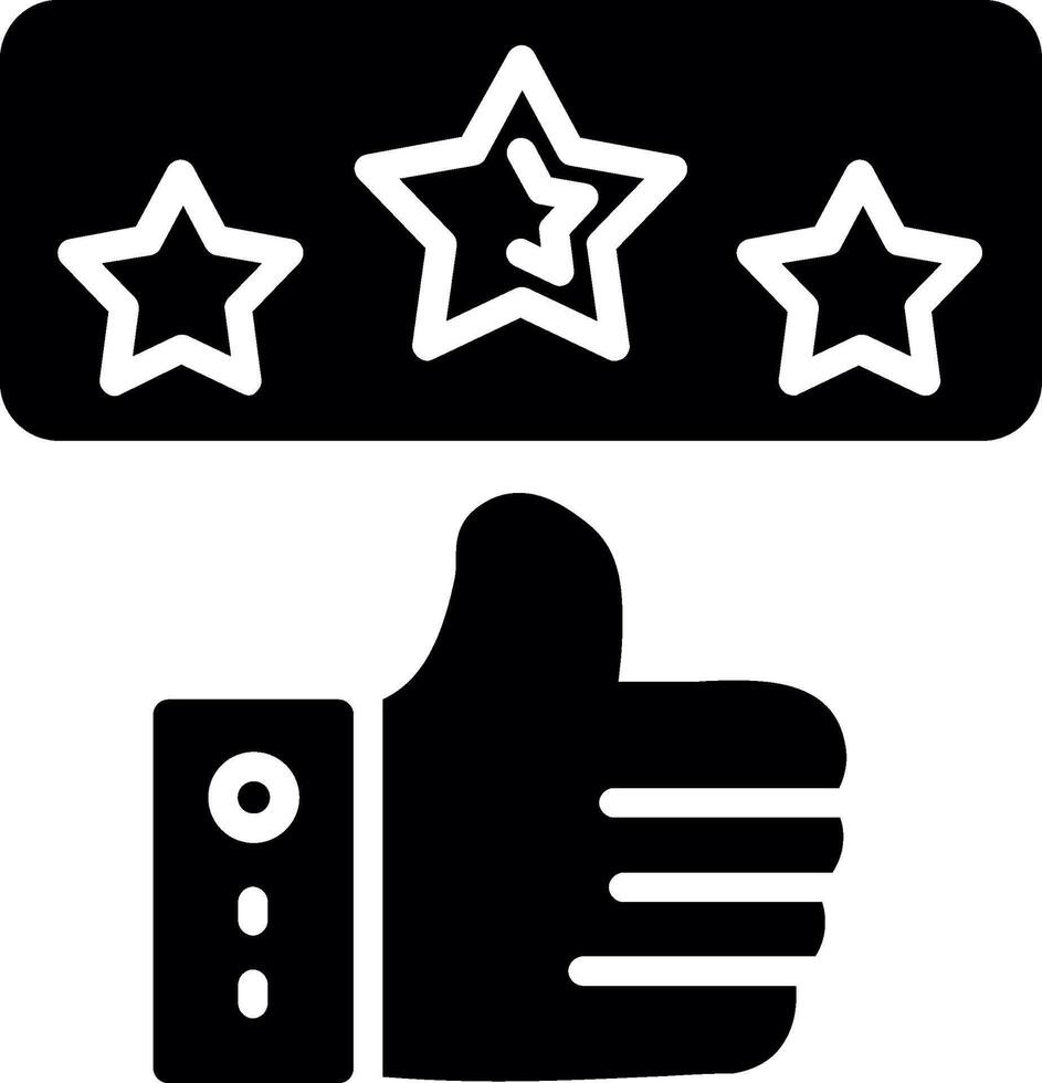 Rating Glyph Icon Design vector