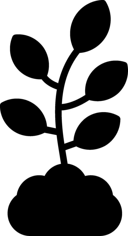 Plant Glyph Icon Design vector