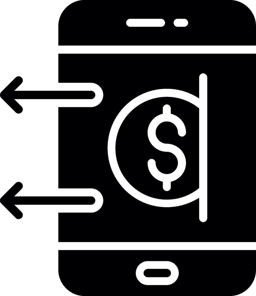 Transfer Money Glyph Icon Design vector