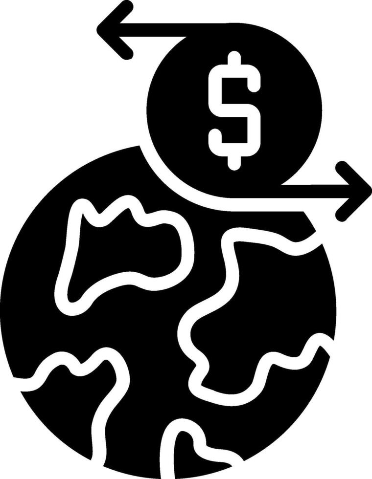 Trade Glyph Icon Design vector