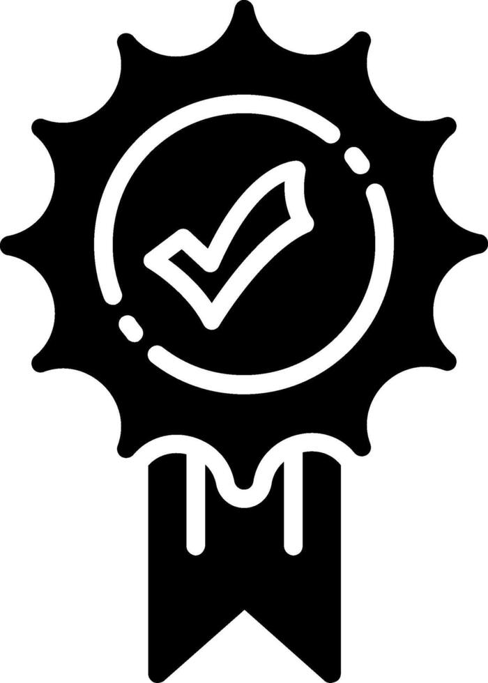 Badge Glyph Icon Design vector