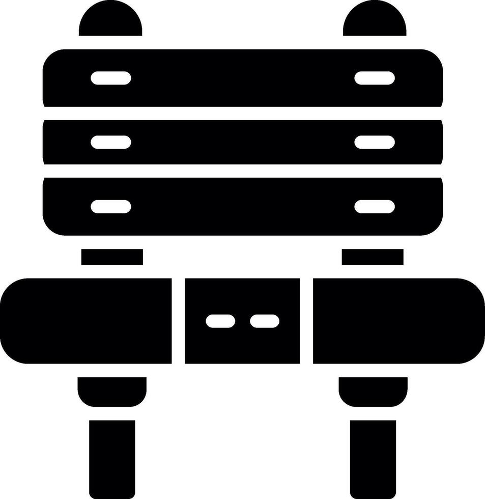 Bench Glyph Icon Design vector