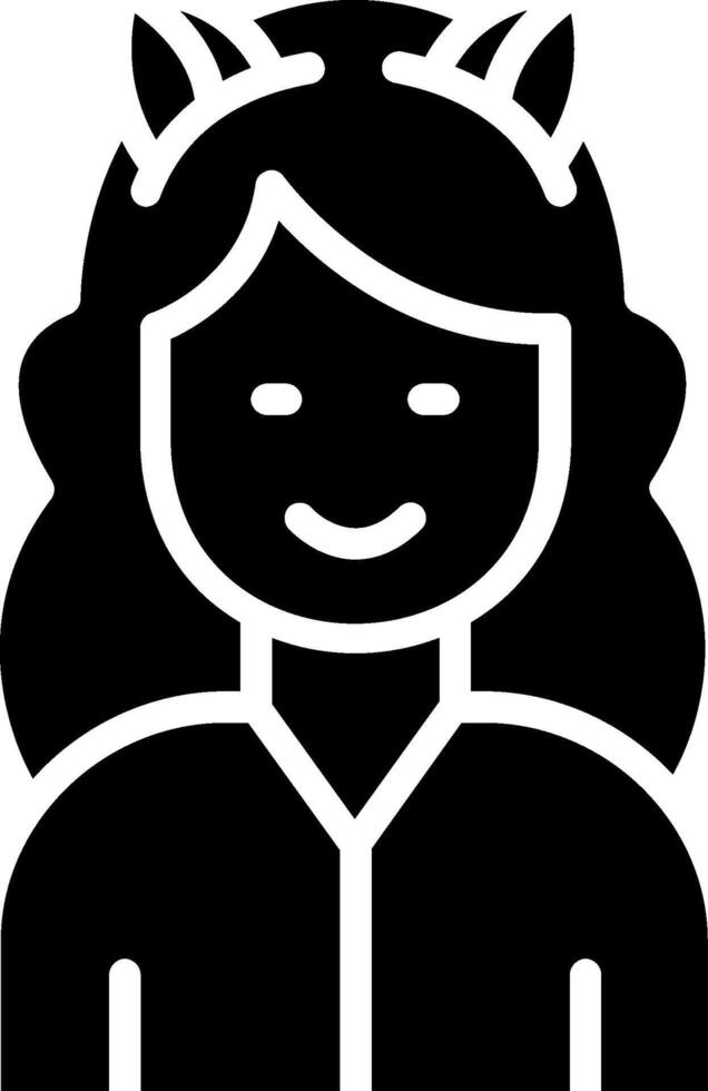 Cat Ears Glyph Icon Design vector