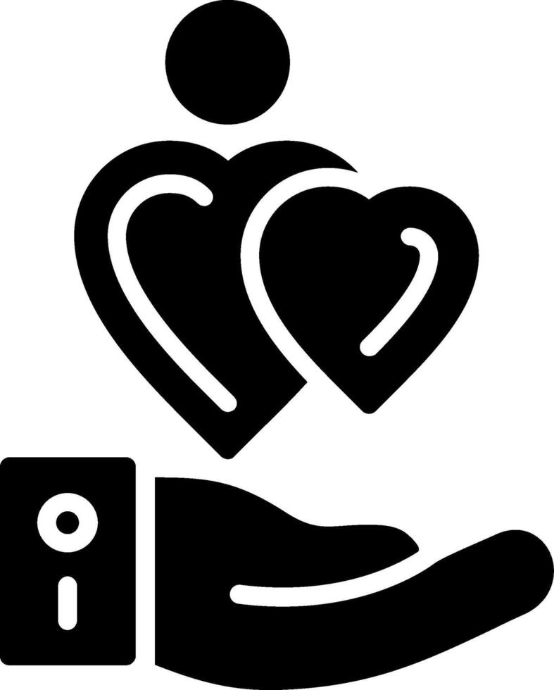 Compassion Glyph Icon Design vector