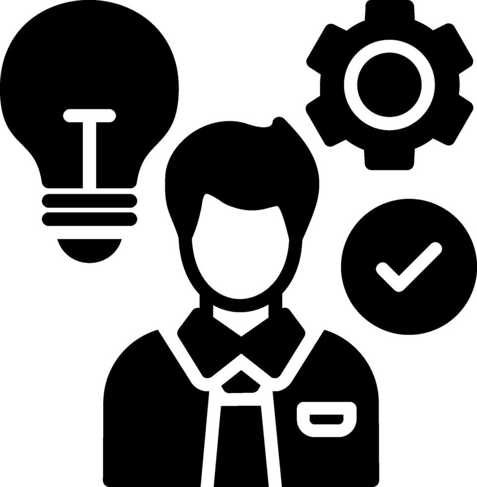 Competence Glyph Icon Design vector