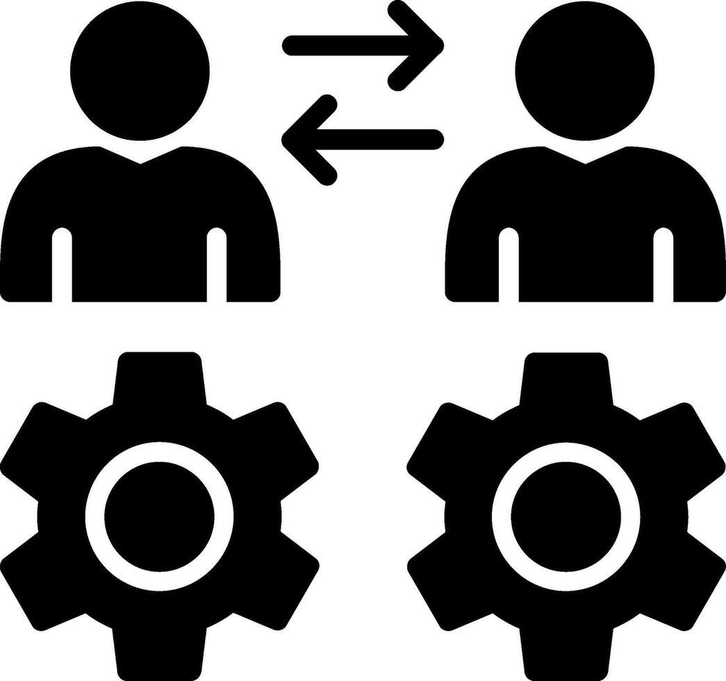 Cooperation Glyph Icon Design vector