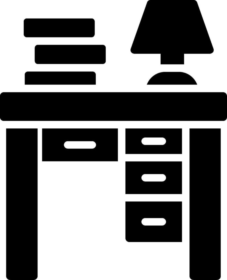 Desk Glyph Icon Design vector