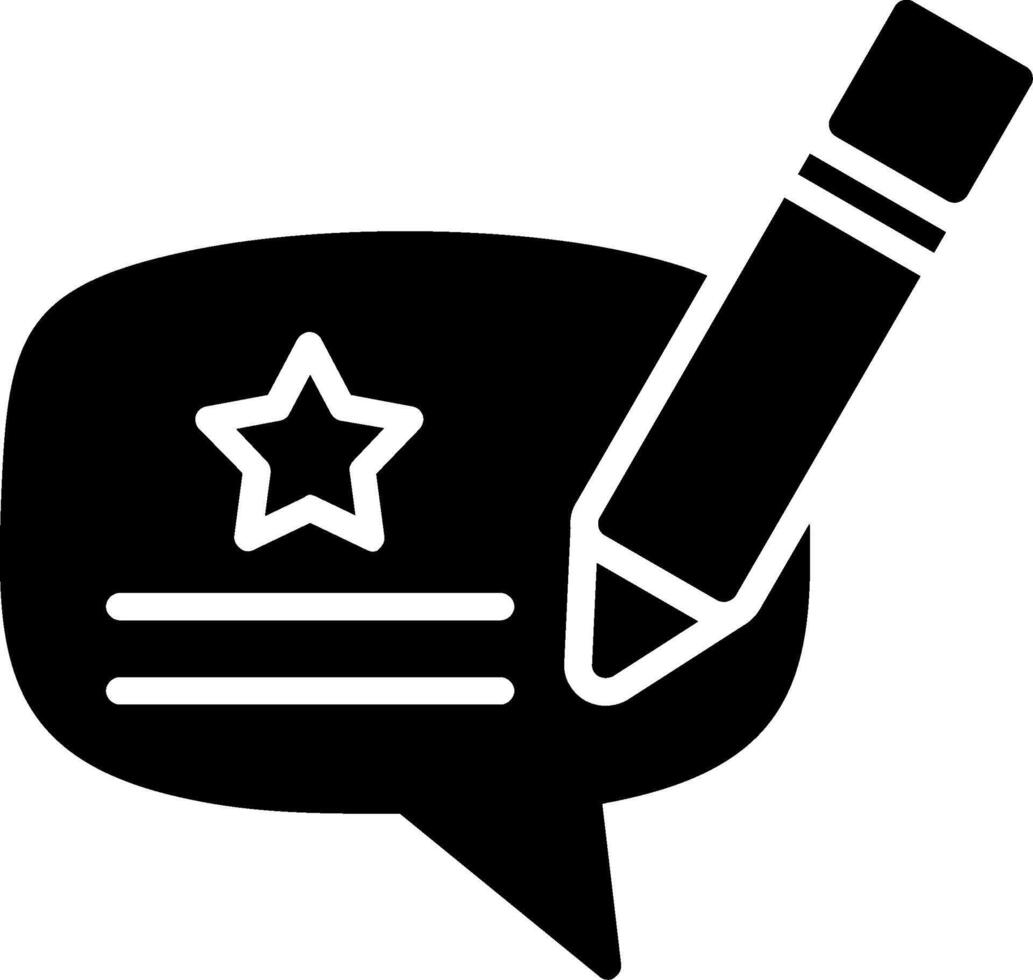Feedback Glyph Icon Design vector