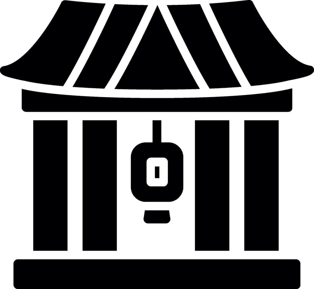 Kaminarimon Gate Glyph Icon Design vector