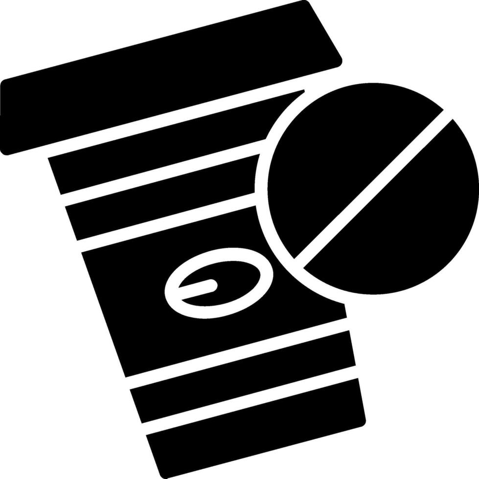 No Coffee Cups Glyph Icon Design vector