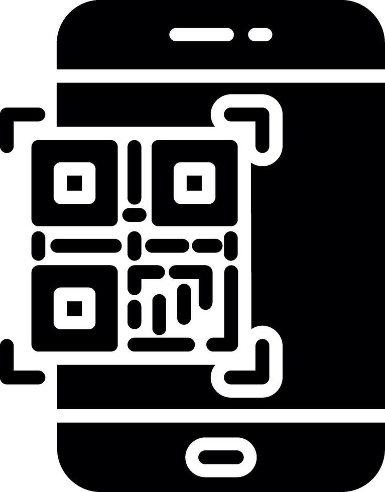 Qr Code Scan Glyph Icon Design vector