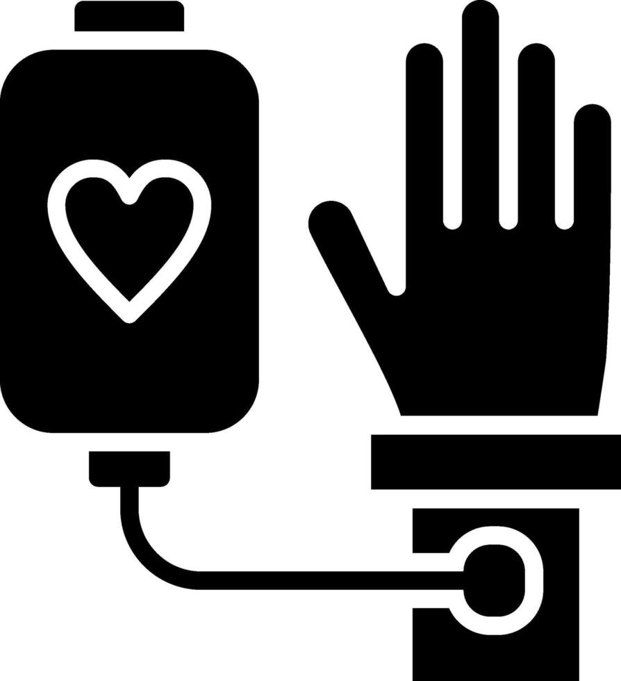 Blood donation Glyph Icon Design vector