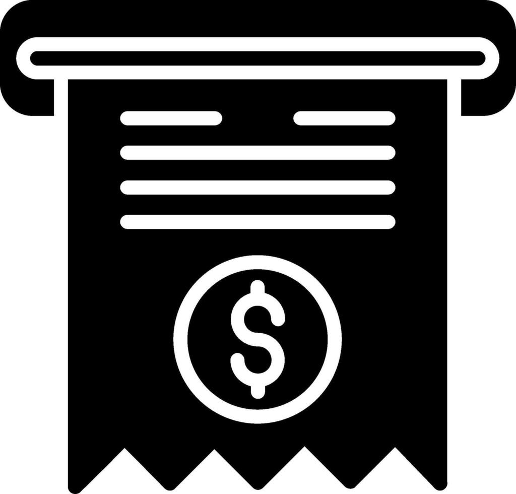 Bill Glyph Icon Design vector