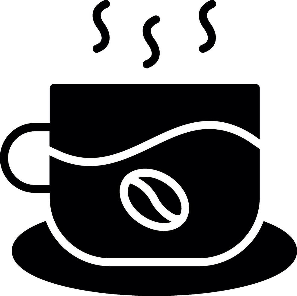 Coffee Glyph Icon Design vector