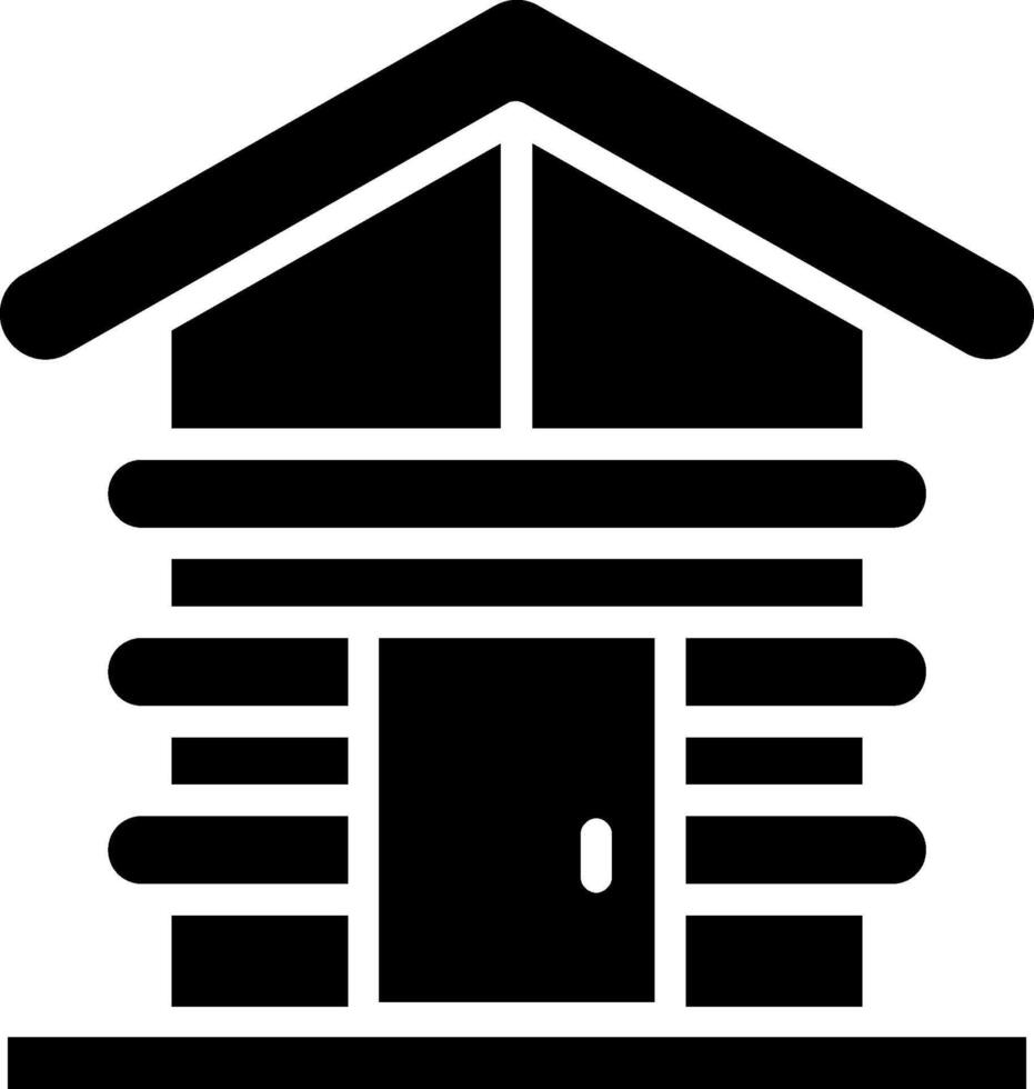 Cabin Glyph Icon Design vector