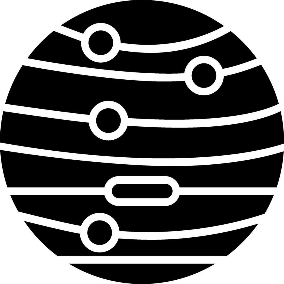 Jupiter Glyph Icon Design vector