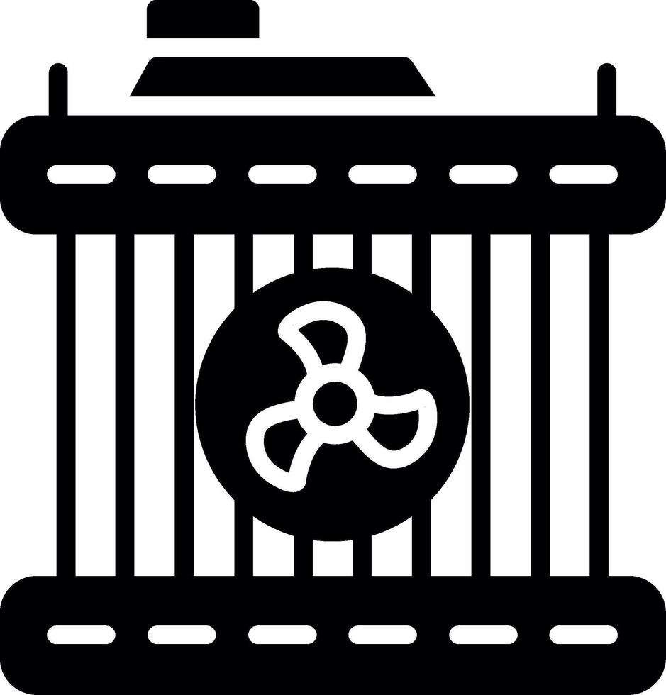 Radiator Glyph Icon Design vector