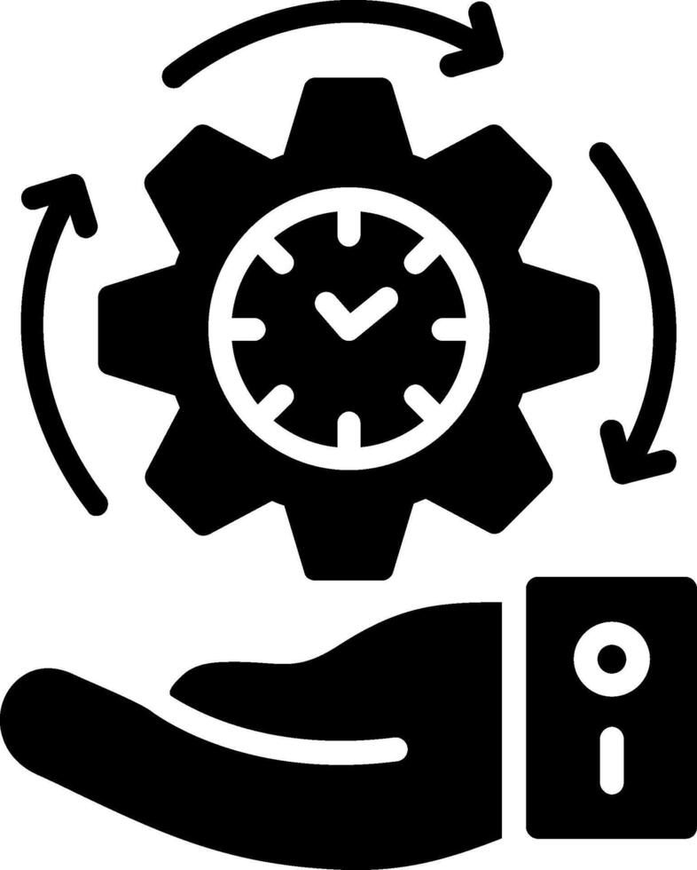 Time Management Glyph Icon Design vector