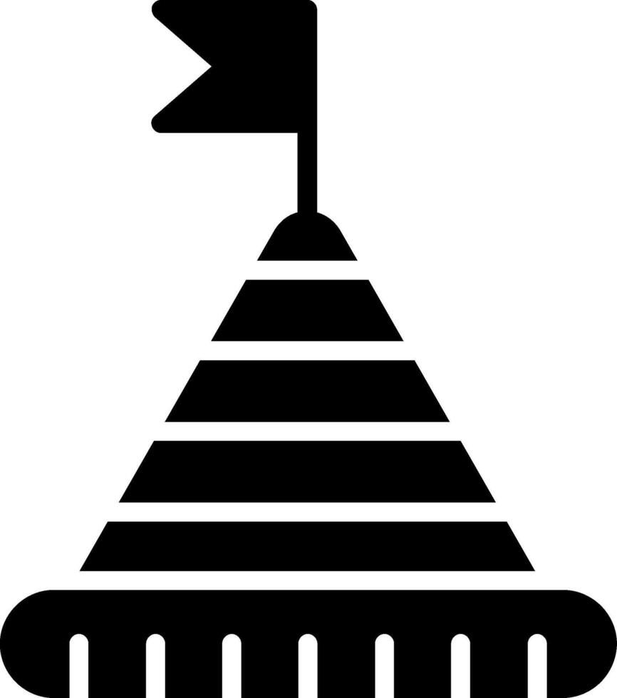 Traffic Cone Glyph Icon Design vector