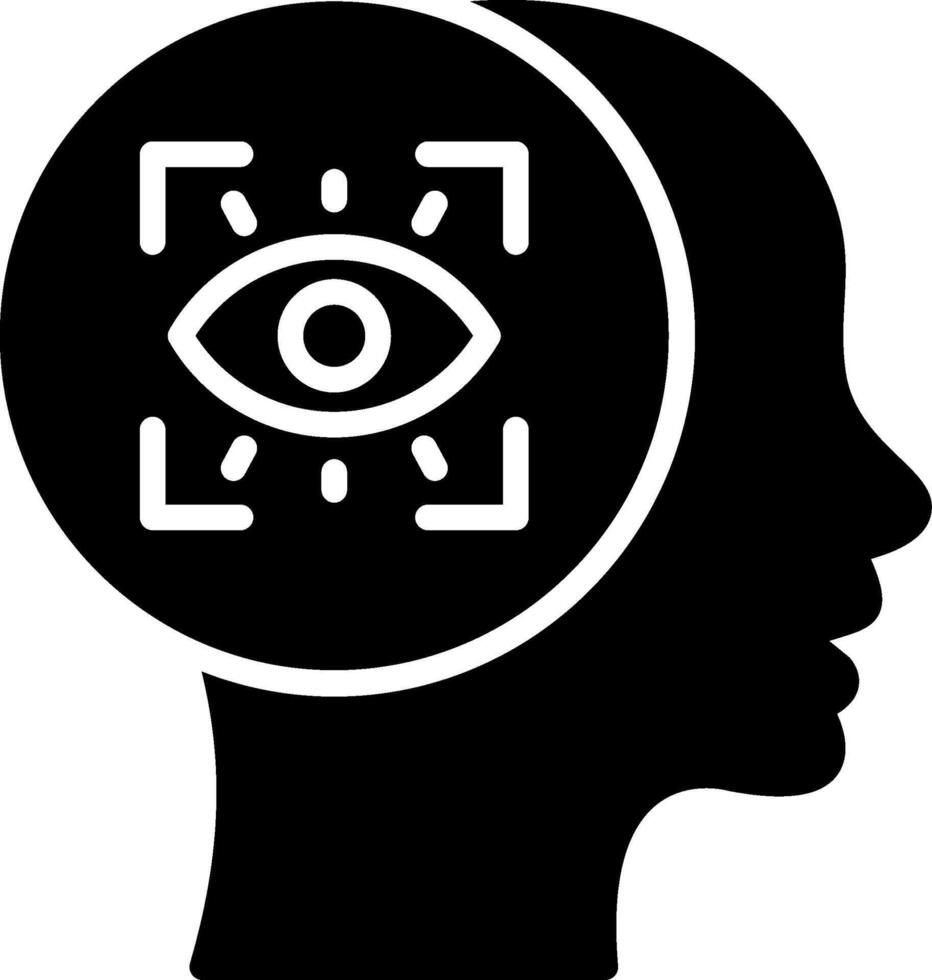 Vision Glyph Icon Design vector
