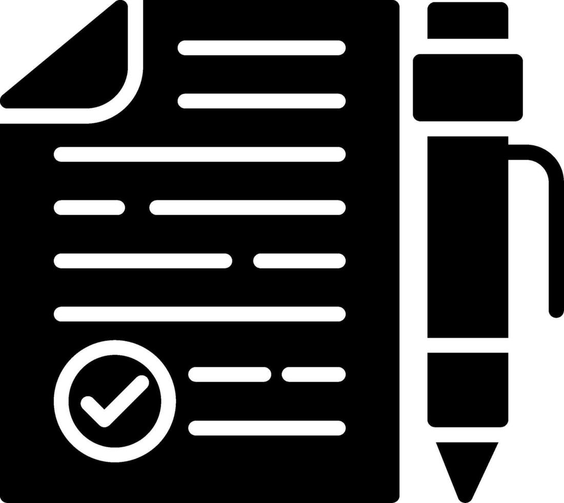 Terms Of Condition Glyph Icon Design vector