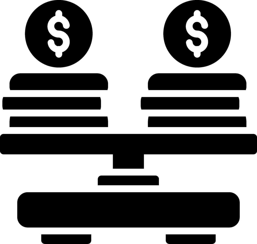 Balance Glyph Icon Design vector