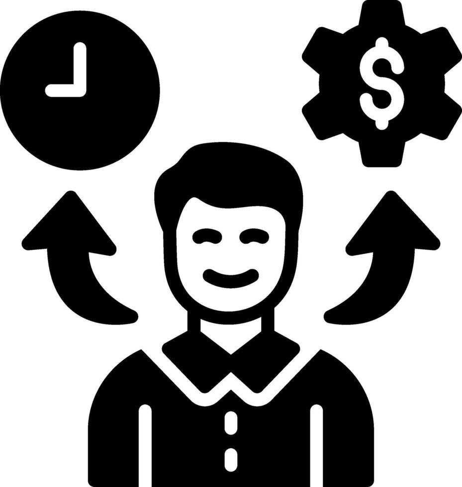 Efficiency Glyph Icon Design vector