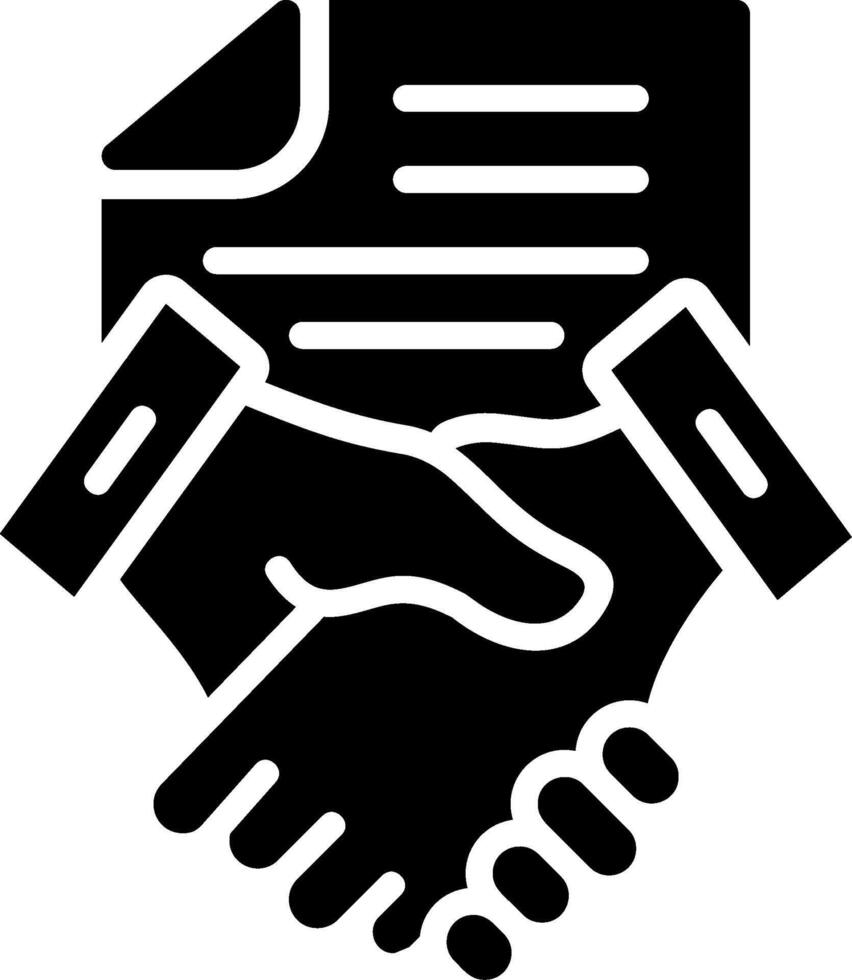 Handshake Glyph Icon Design vector