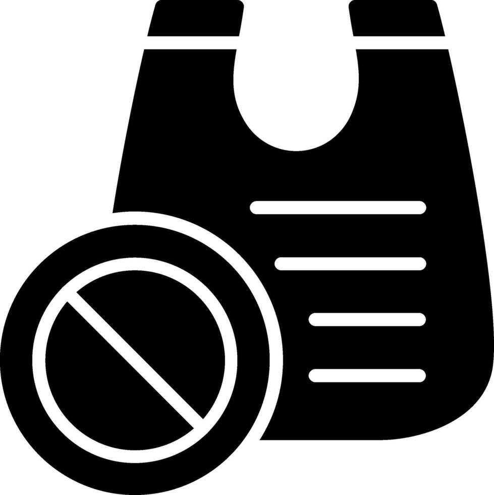 No Plastic Glyph Icon Design vector