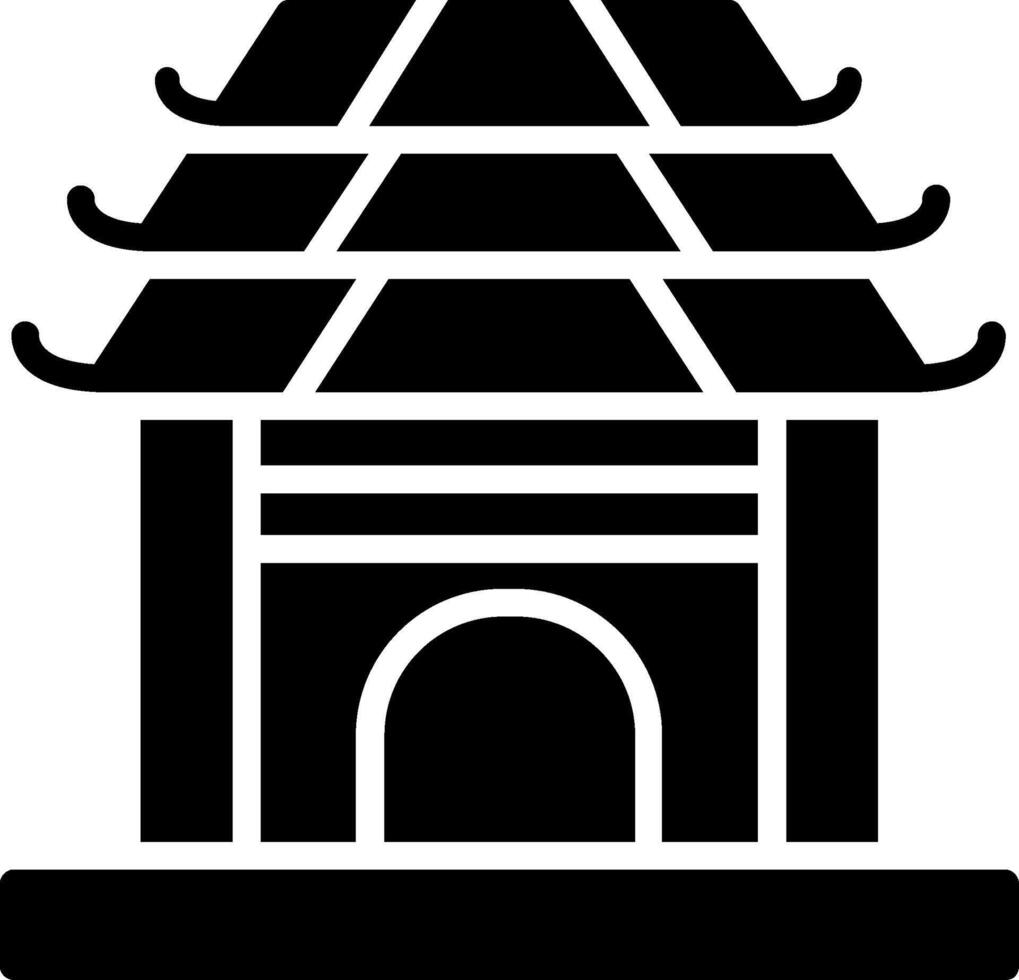 Pavilion Glyph Icon Design vector