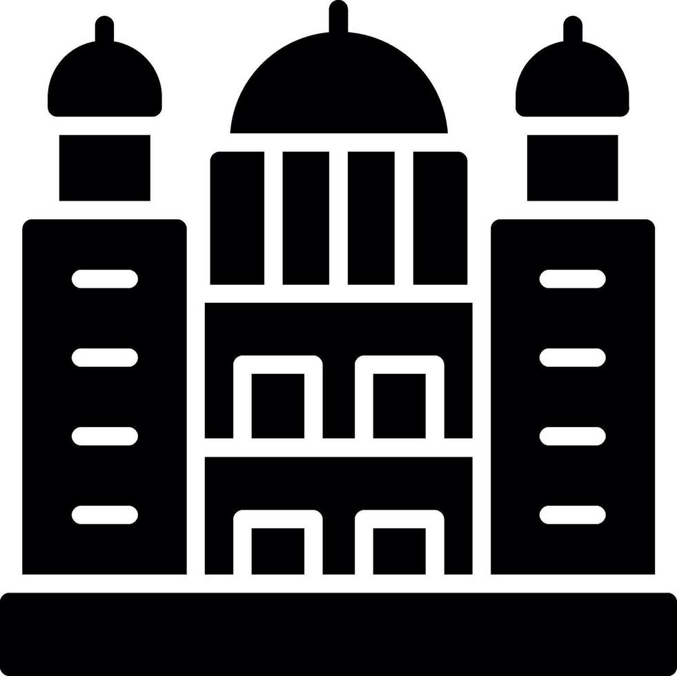 Saint Paul Cathedral Glyph Icon Design vector