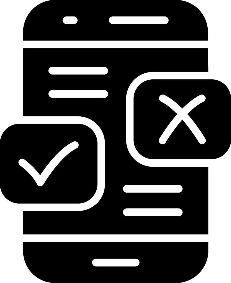 Yes Or No Glyph Icon Design vector