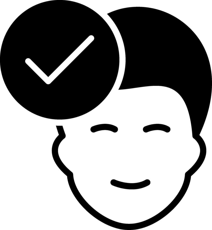 Authentication Glyph Icon Design vector