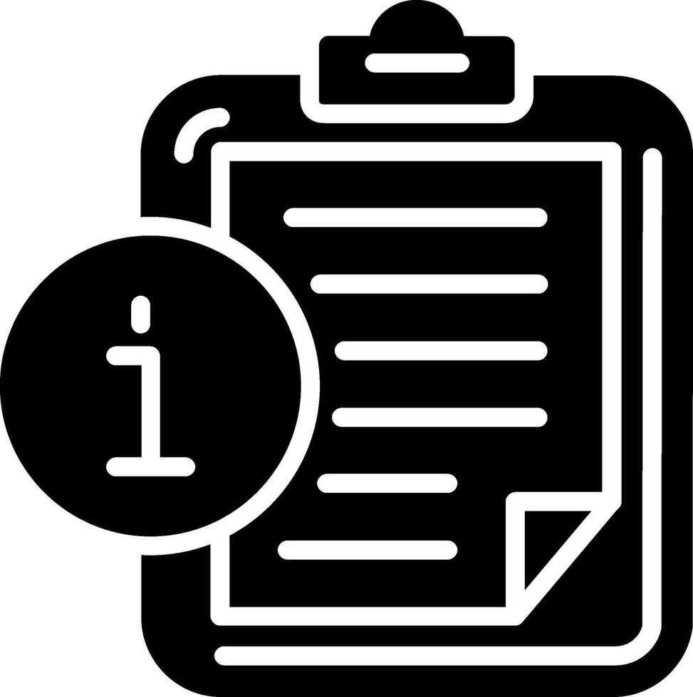 Clipboard Glyph Icon Design vector