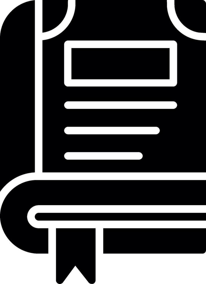 Book Glyph Icon Design vector