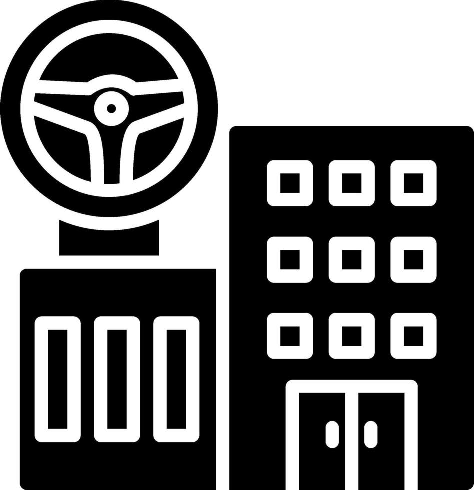 Driving School Glyph Icon Design vector