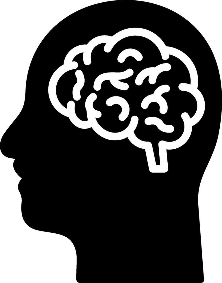 Head Glyph Icon Design vector