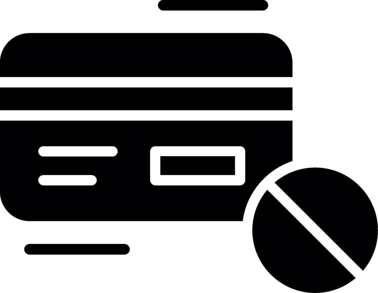 No Money Glyph Icon Design vector