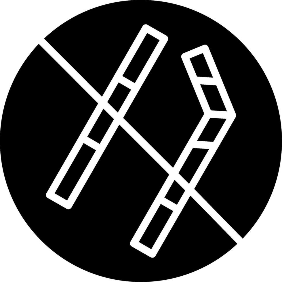 No Straw Glyph Icon Design vector