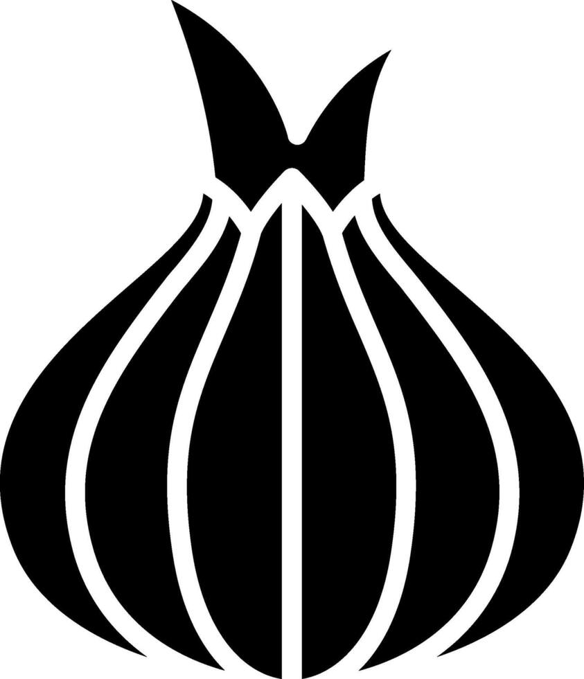 Onion Glyph Icon Design vector