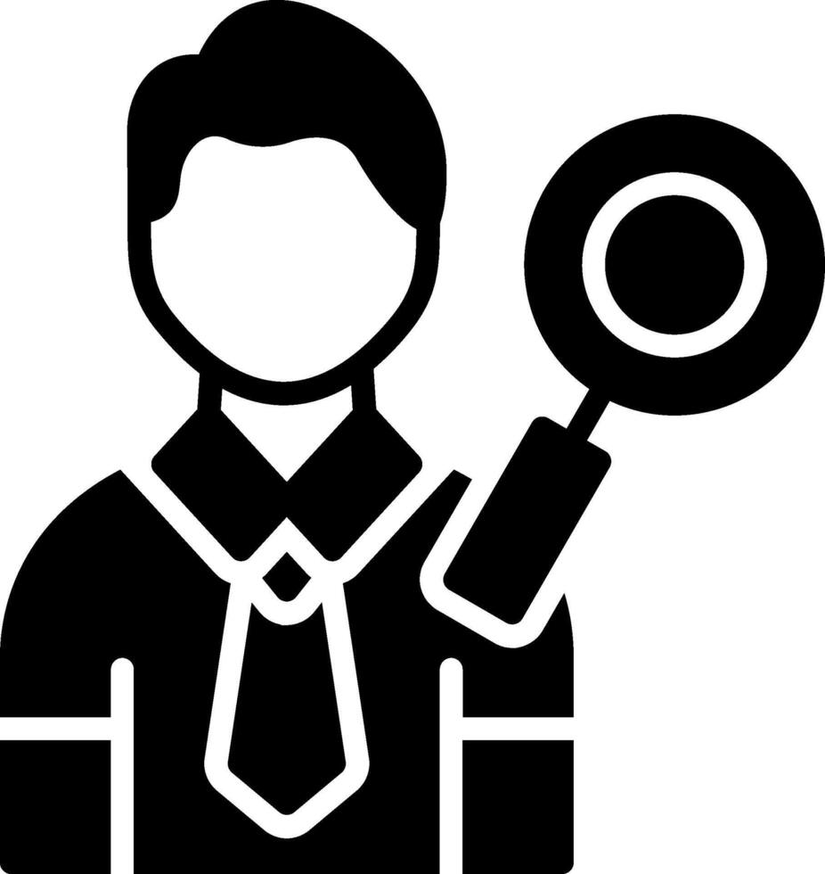 Search Glyph Icon Design vector