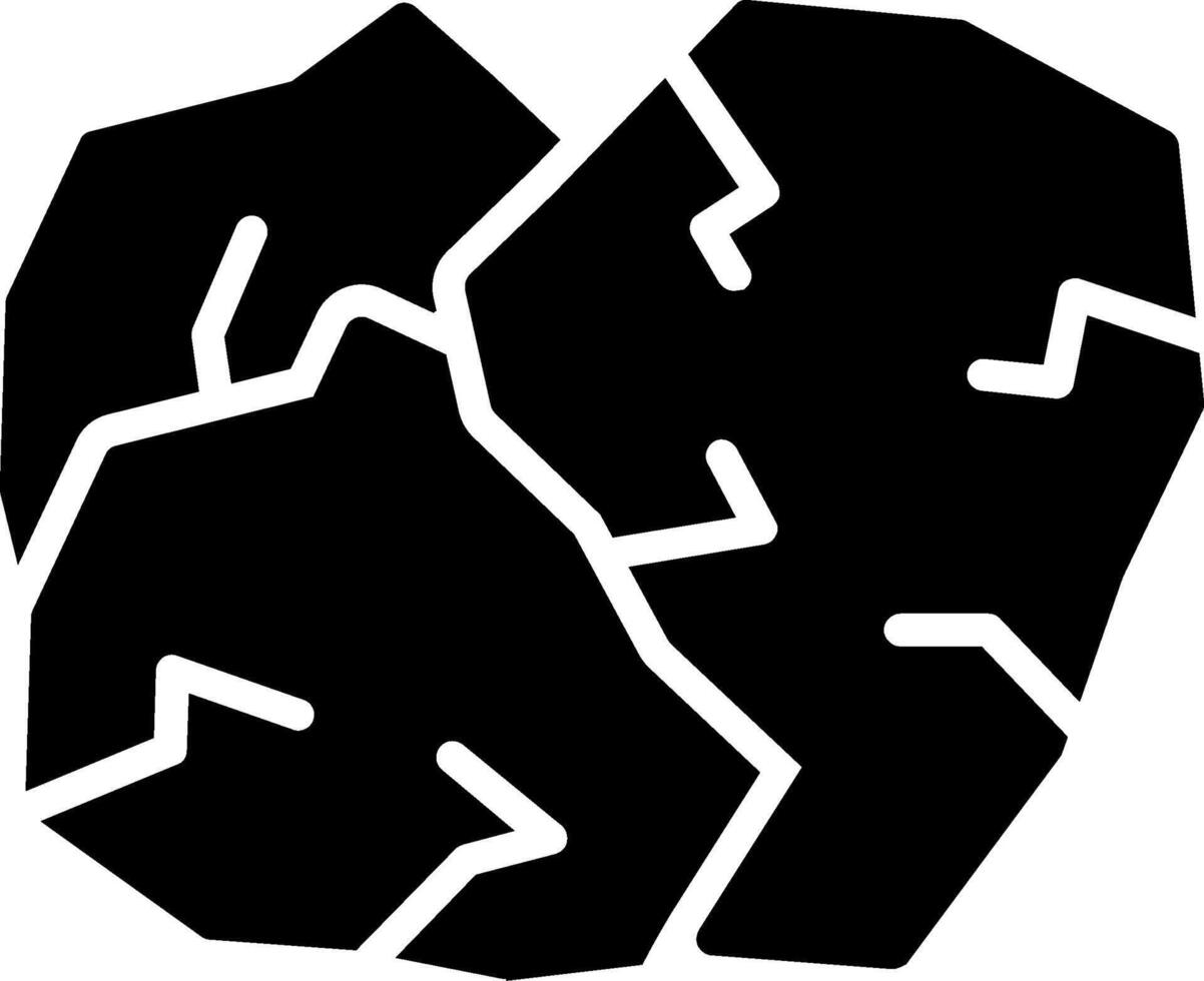 Rock Glyph Icon Design vector