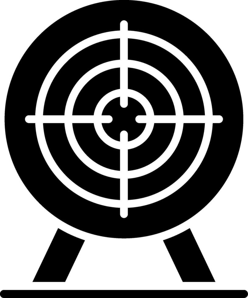 Target Glyph Icon Design vector