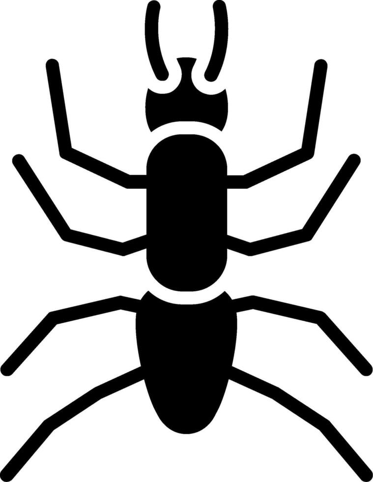 Ant Glyph Icon Design vector
