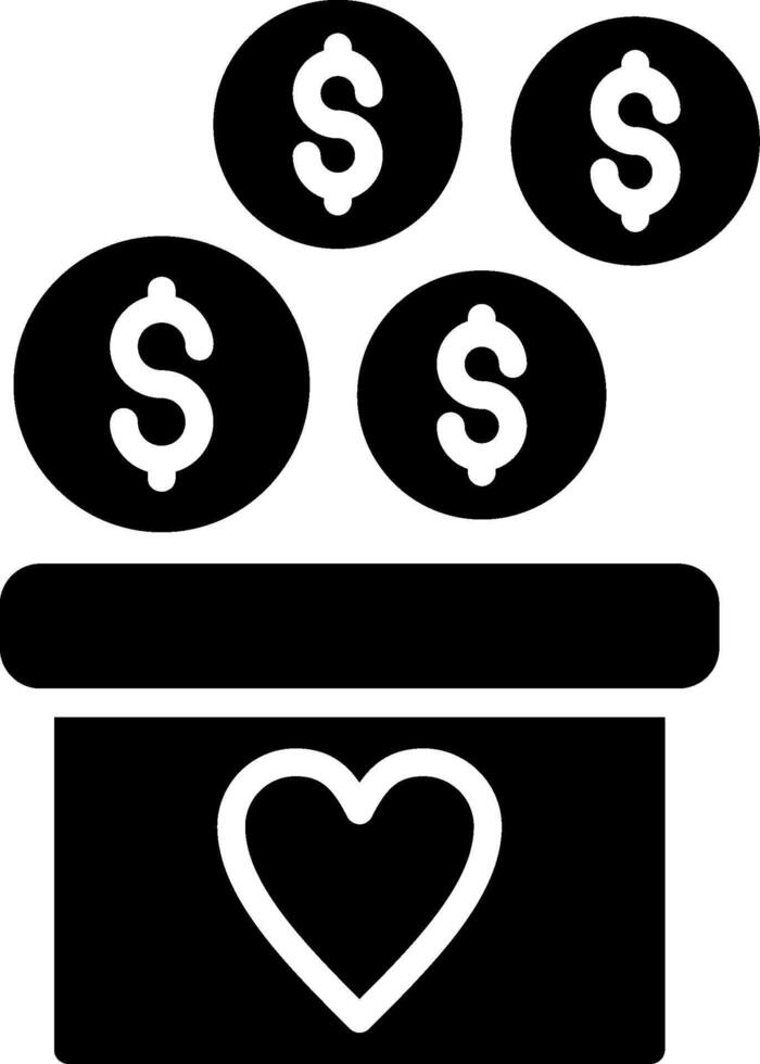 Crowdfunding Glyph Icon Design vector