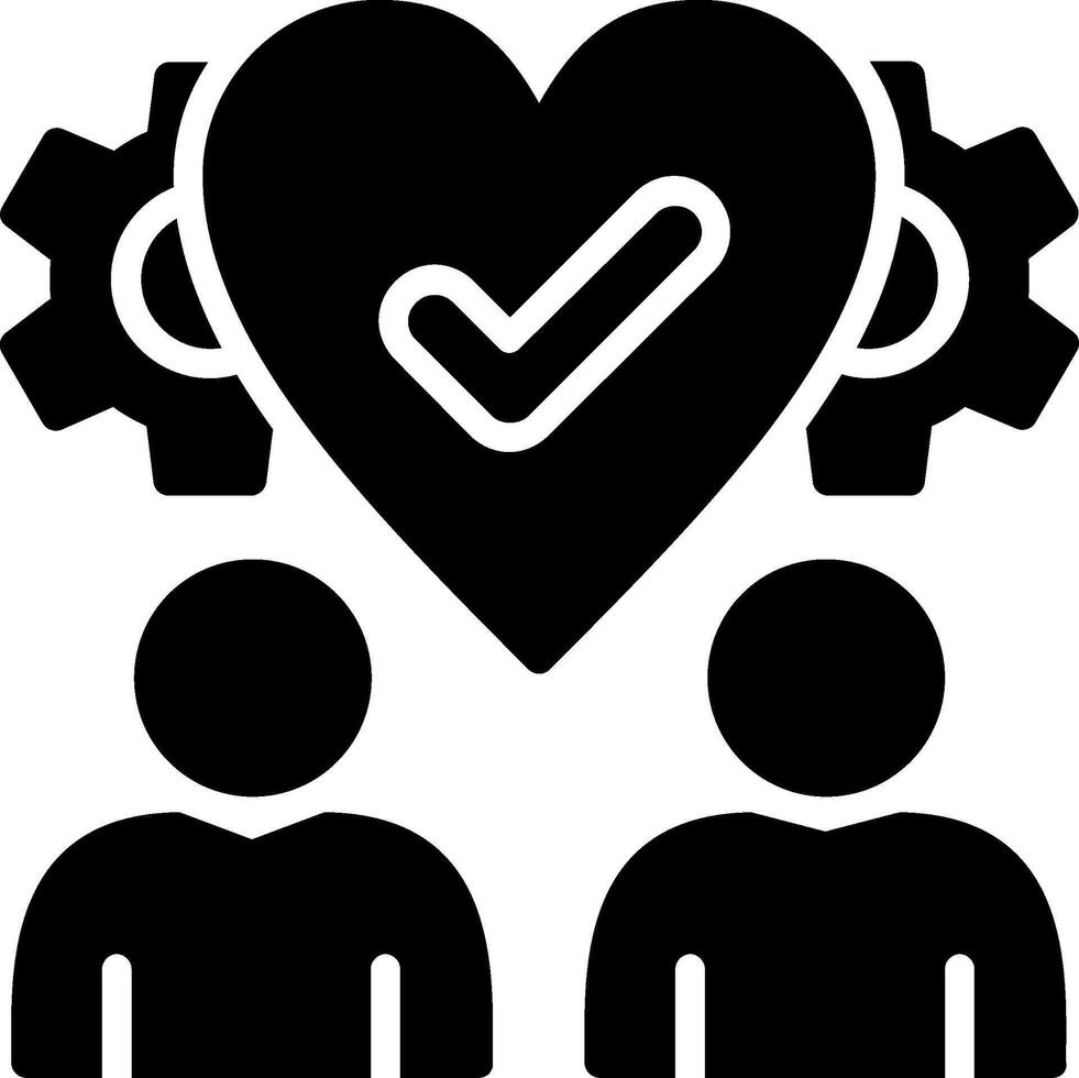 Friendship Glyph Icon Design vector