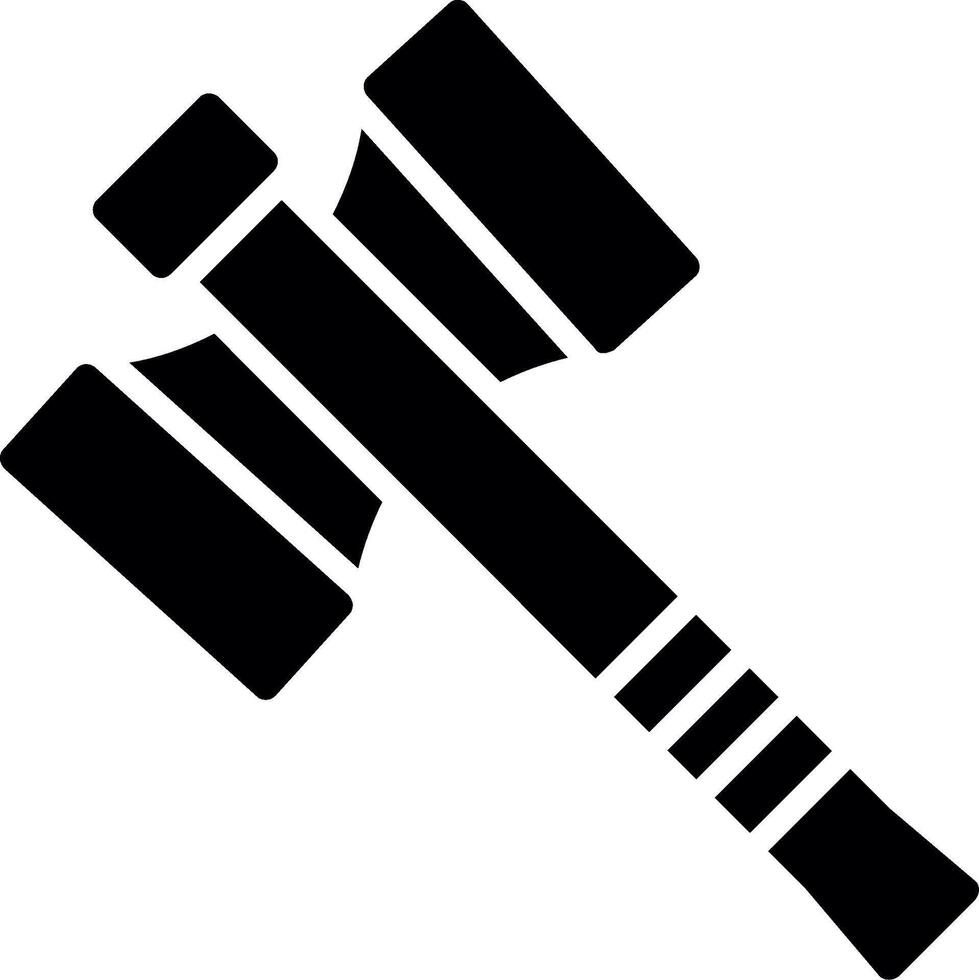 Hammer Glyph Icon Design vector